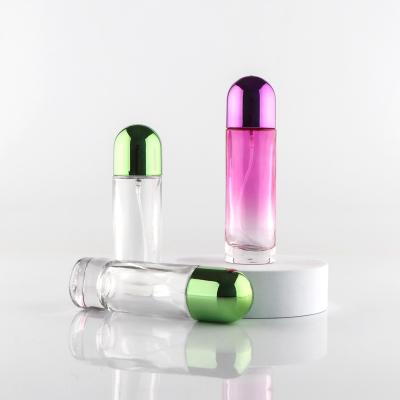 China Good cosmetic quality available for skincare 80ml glass dome perfume bottle for sale