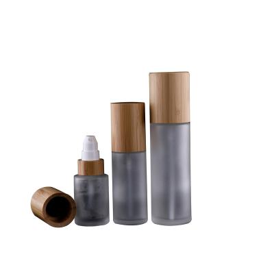 China Reasonable Price Cosmetic Safe Unpolluted Bamboo Lid 80ml Emulsion Bottle for sale