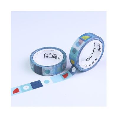 China New Japanese Washi Tape High Quality Listing 5M Paper Washi Tape Single Side Quarter Pattern for sale