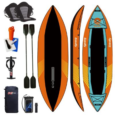 China PVC Entroffy 2 Person Inflatable Kayak Set Fishing Kayak Inflatable Fishing Canoe for sale