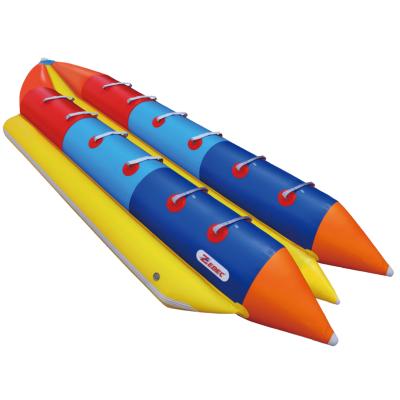 China Zebec Kxone 20 People Piloting Thick PVC Material Inflatable Cheap Towable Banana Boat For Sale Customer Size for sale