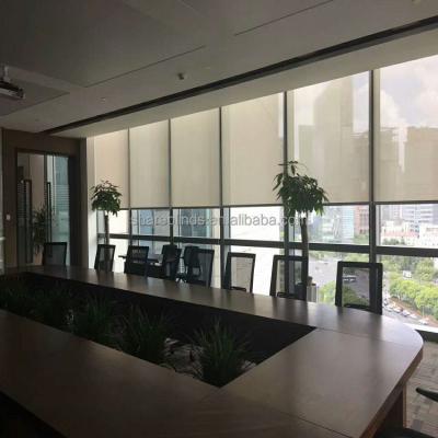 China New Product New Product Meeting Room Stained Glass Window Curtain Office Sunscreen Cloth Automatic Chain Roller Shading Blinds for sale