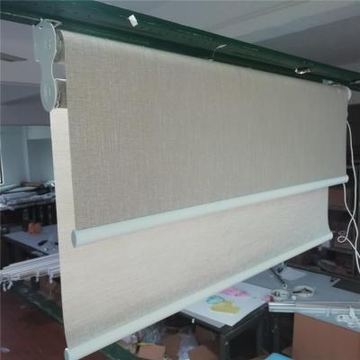 China Good Day and Night Double Layer Supply Double Layer Outdoor Motorized Double Roller Blinds for sale