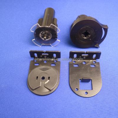 China 38mm Or 43mm Big Black White Tube Roller Shade Components Roller Clutch Bracket for sale