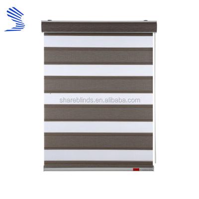 China Soft Shades Roll Curtain Fabric Shades Customized Zebra Blind Fabric With Aluminum Tubes for sale