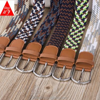 China Single Face Fashion Braided Elastic Belts For Men And Women for sale