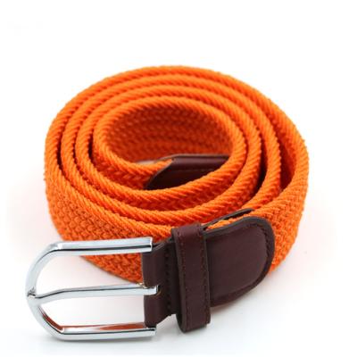 China Colorful Elstic Stretch Belt Woven/Braided Elastic Stretch Belt With Alloy Buckle for sale