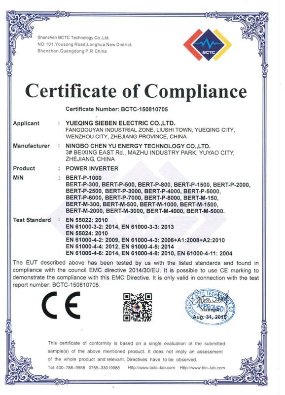 CE - Yueqing Sieben Electric Co., Ltd.