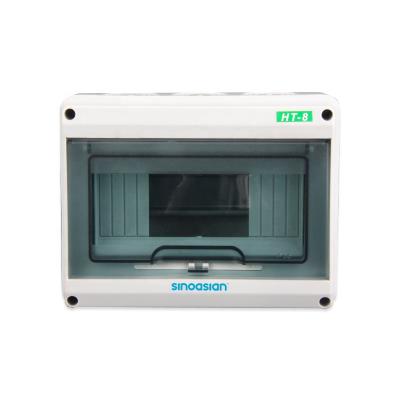 China New PC ABS IP65 Outdoor Rack 8 Way Rail Outdoor Waterproof Dustproof Din Rail Plastic Distribution Box for sale