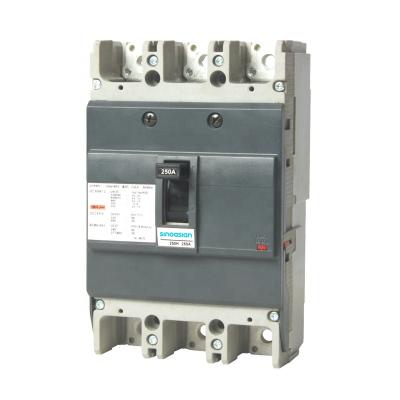 China Sinoasian original 3 phase 125A 160A 200A 250A MCCB 3 pole molded case circuit breaker for motor protection SKB-E for sale