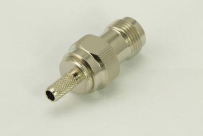 China TNC-K5Y TNC Female Connector For RG58 Cable , Pure Brass Nickel Plating for sale