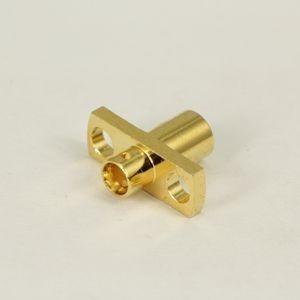 China MCX Panel Four Hole Flange Mount Connector Gold Plated Honor Connector for sale