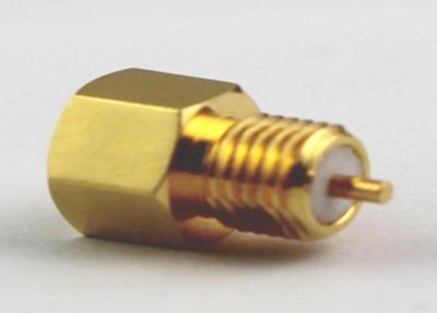 China La frecuencia masculina femenina de cobre amarillo del conector coaxial 18GHz con RG142 telegrafía en venta