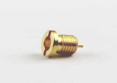 China Brass Gold Plated MCX Cable Connector Straight RF Coaxial Connector Up To 6GHz for sale