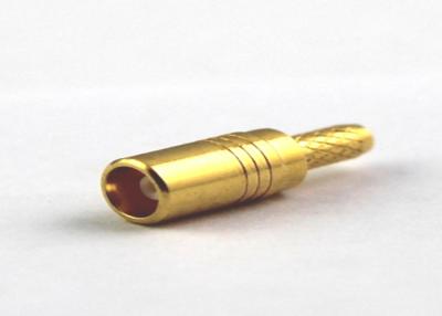 China Straight Female Rf Coaxial MCX Cable Connector Brass Gold Plated Honor for sale