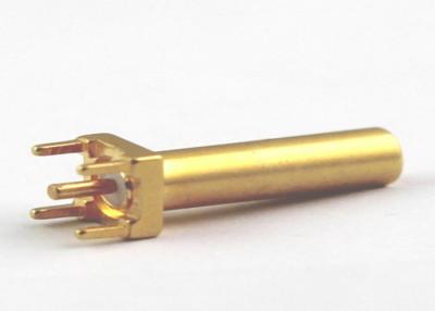 China Gold Plated MCX Cable Connector Straight PCB Mount Rf Connectors 50 Ohm for sale