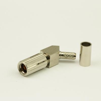 China Male Plug Or Female Jack Connector Right Angle Solder / Crimp / Clamp for sale