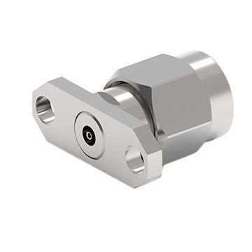 China Estándar reemplazable en el terreno masculino del IEC 61169-35 del conector de 2 del agujero del reborde conectores del soporte en venta