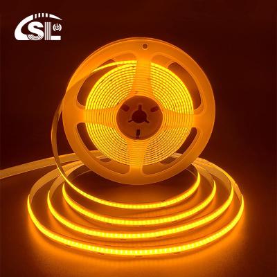 China IP20 12V 24V Flexible COB Led Strip Light 8mm 320Leds Orange Waterproof Strip Light 3 for sale