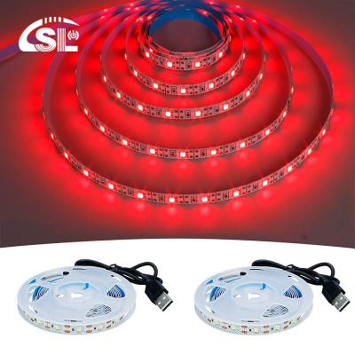 China 120leds 8mm Red One light one cut Electroplate flexible SMD2835 Led Strip Light 5v for sale