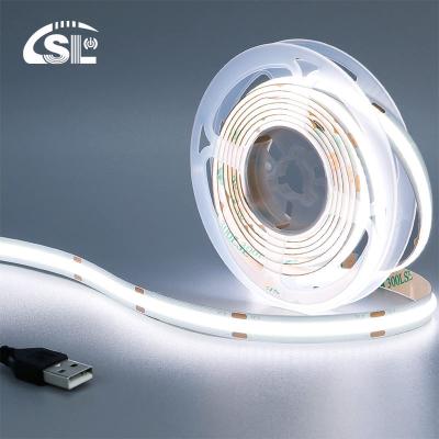 China 5v 320leds 8mm 6500K White COB Led Strip Light for Living Lighting by Switch Control for sale