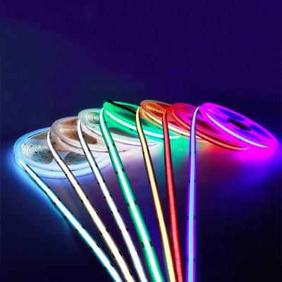 China Flexible COB Led Strip Light 8mm10mm 12V24V 320Leds Red Golden Yellow Ice Blue Blue Green Purple for Bedroom for sale