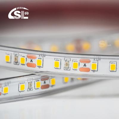 China Waterproof LED Strip 12V 24V White Warm White 2835 120LEDs/m for Outdoor Garden Decor for sale