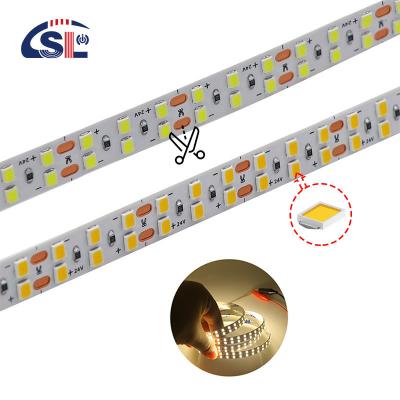 China 120 Leds Double Row LED Strip for Hotel Bathroom Mirror 12V 5MM 2835 Mirror Warm White for sale