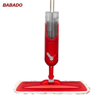 China Sustainable Twin Bottles Household Floor Cleaning Double Bottles Aluminum Detachable Handle Spray Mop With Color Box for sale