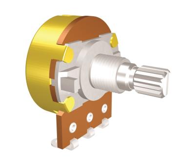 China 24mm metal shaft rotary potentiometer for sale