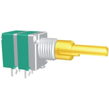 China 9mm rotary metal shaft potentiometer dual shaft for sale