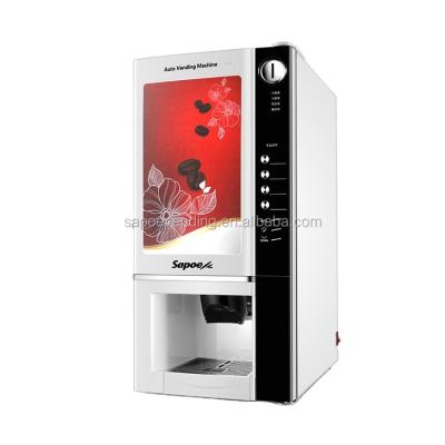 China 1600gx3 Coin Operated Instant Coffee Vending Machine For Office Building for sale