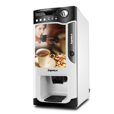 China 1600g X 3 2021 Latest Design 3 European Hot Drink Picks Coin Operated Coffee Vending Machine for sale