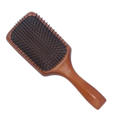 China Cushion Natural Anti-static Massage Hairdressing Wooden Portable Hair Brush for sale