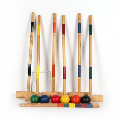 China Wood Customized Professional Croquet Mallet Game Wood Croquet Set for sale