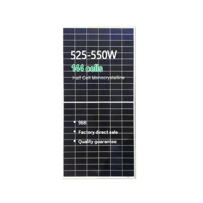 China Solar products 9BB 10bb 11bb perc half cut off cells 525w 530w 540w panel 550w solar cell photovoltaic solar panel for sale