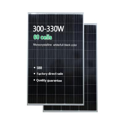 China Solar Products Factory The Premium PV Module 330w Solar Cells Monocrystalline Solar Panel for sale