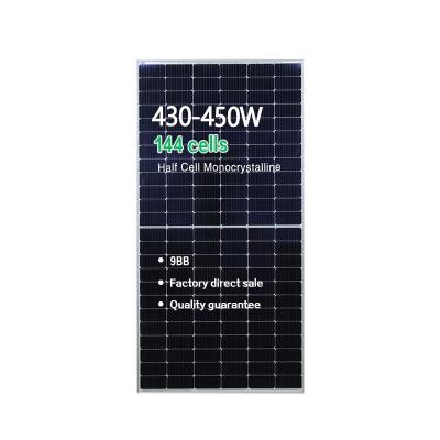 China Double bifacial mono glass solar panel perc 166mm cells 600w 450w 455w double glass solar panel for sale