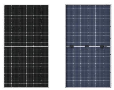 China Mono Solar Panel 420W 430W 440W 450w Half Cell Bifacial Glass Double Mono Solar Panel With Frame for sale