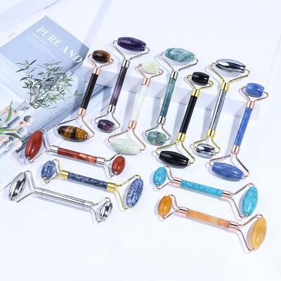 China Fashion Double Rollers/Portable/Cool/Comfortable Guasha 3D Jade Roller For Face Massager Top Tool for sale