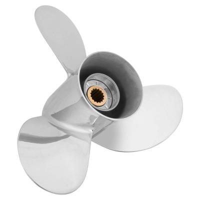 China Stainless steel Wholesale Outboard Boat Propeller 3 Blade Yamaha Propellers 13 1/2X20 Boat Propeller for Yamaha Marine Gasoline Engine 50-130hp for sale