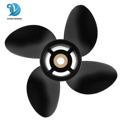 China Aluminum Wholesale Outboard Boat Propeller 4 Blade Outboard Propeller 13.4 X 15 Boat Propeller for Mercury Engine 40-140hp for sale