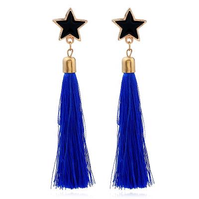 China BOHEMIA Fashion Jewelry Women and Girls Zink Alloy Star Tassel Earrings for sale