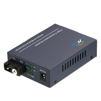 China FTTH 4 Port RJ45 Media Converter 10/100/1000M SC 1 Fiber Optic Fiber Port for sale