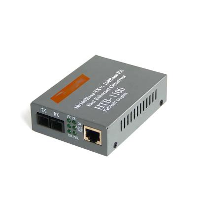 China FTTH FTTB FTTX Network 2KM SC Converter HTB-1100 10/100Mbps RJ45 Multimode Duplex Fiber Media Converter for sale