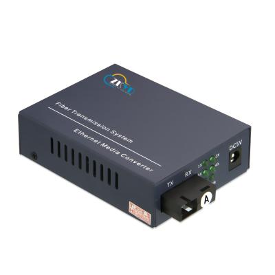 China Industrial FTTH Fiber Optic Media Converter Price 10/100/1000M Fiber SC1 Port 4 Port RJ45 for sale