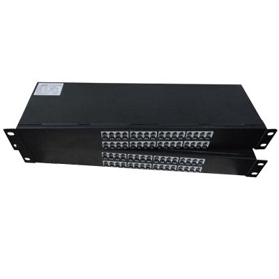 China FTTH 32 Channel Fiber Optic Phone Converter Rack Mount 1 Pair Single Mode Single Fiber for sale