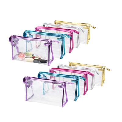 China Wholesale Custom Cosmetic Bag Eco-Friendly Makeup Pouch Beauty Pouch PVC Logo Cosmetic Bags Transparent Make Up Bags for sale