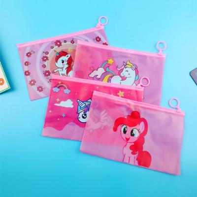 China Hot Sale Logo Zippered Frosted Seal Bags Eco-friendly Custom PVC Zipper Cosmetic Bag for sale