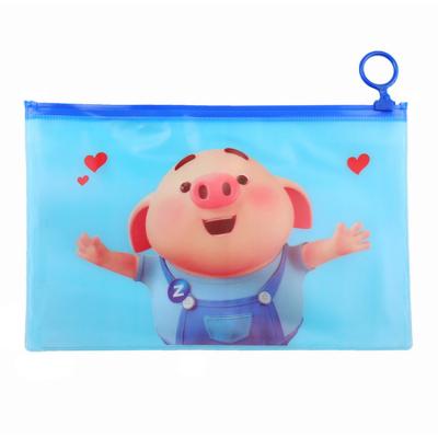 China Good Quality Custom Pink Eco-friendly Logo Bags Pvc Plastic Zipper Travel Cosmetic Bag for sale